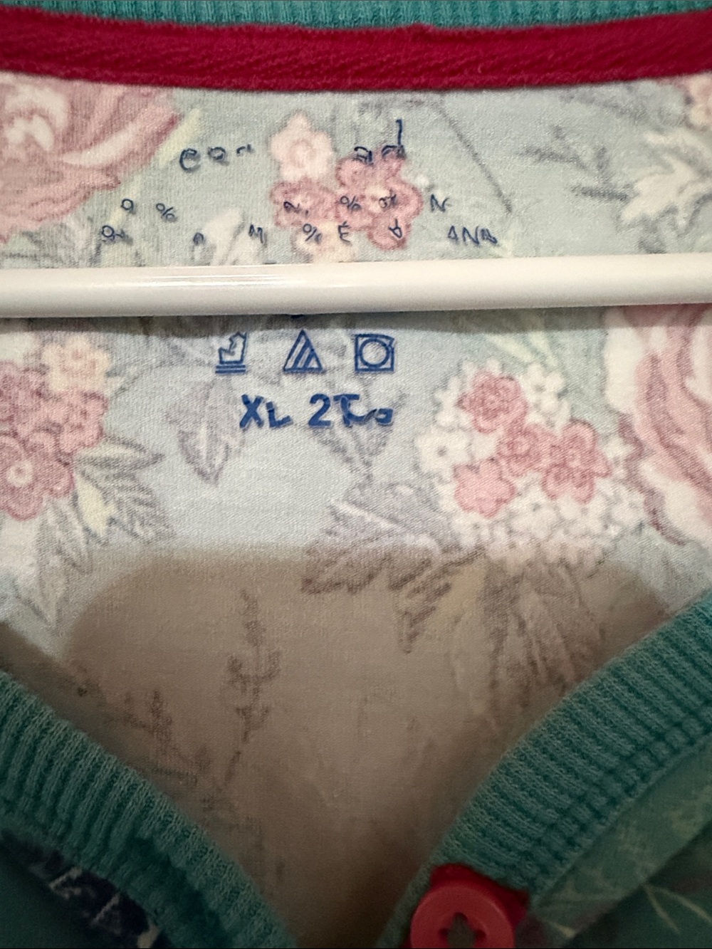 Vera Bradley Floral Teal Pajama Set - Picture 2 of 4
